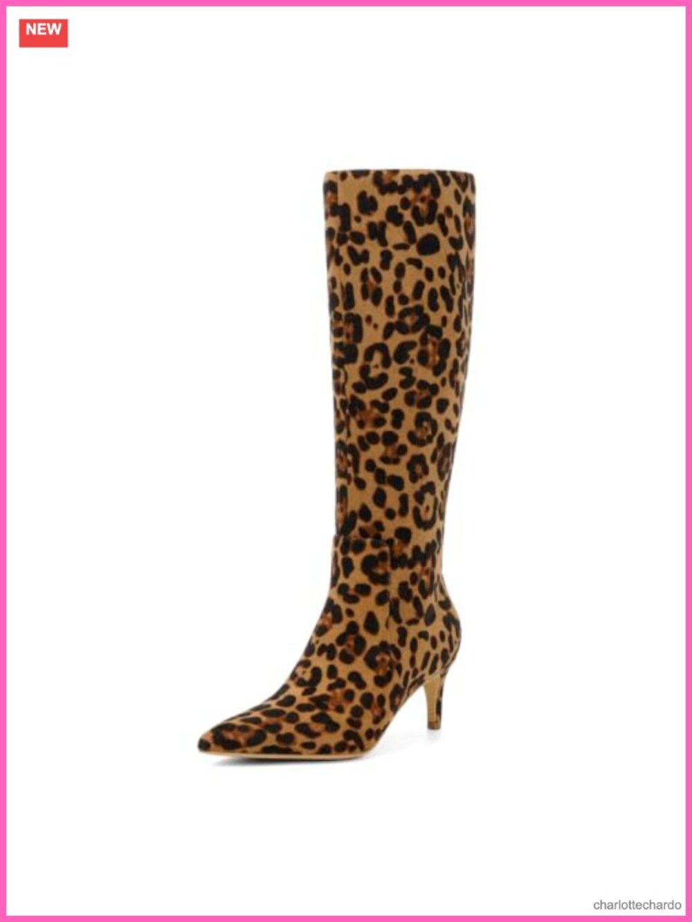 Women's Kitten Heel Knee High Boots Pointed Toe Faux Suede Side Zip Fall Tall